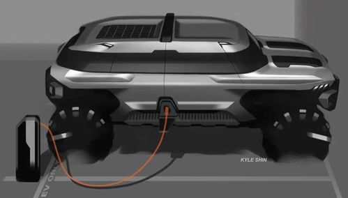 通用汽车设计公司展示电动suv的渲染图